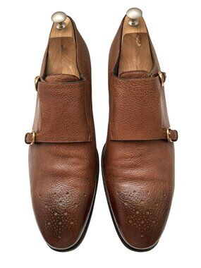 $2400 Salvatore Ferragamo TRAMEZZA Limited Edition Shoes Double Monk Strap 13 D